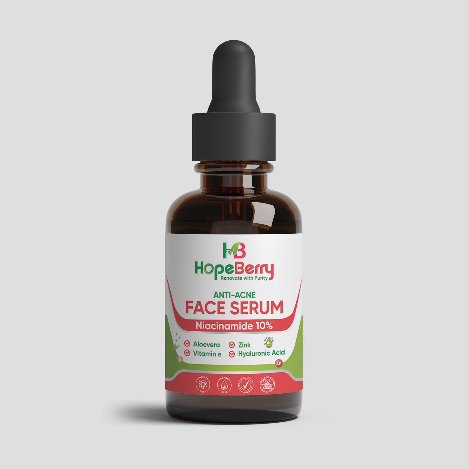Hope Berry Face Serum packaging design